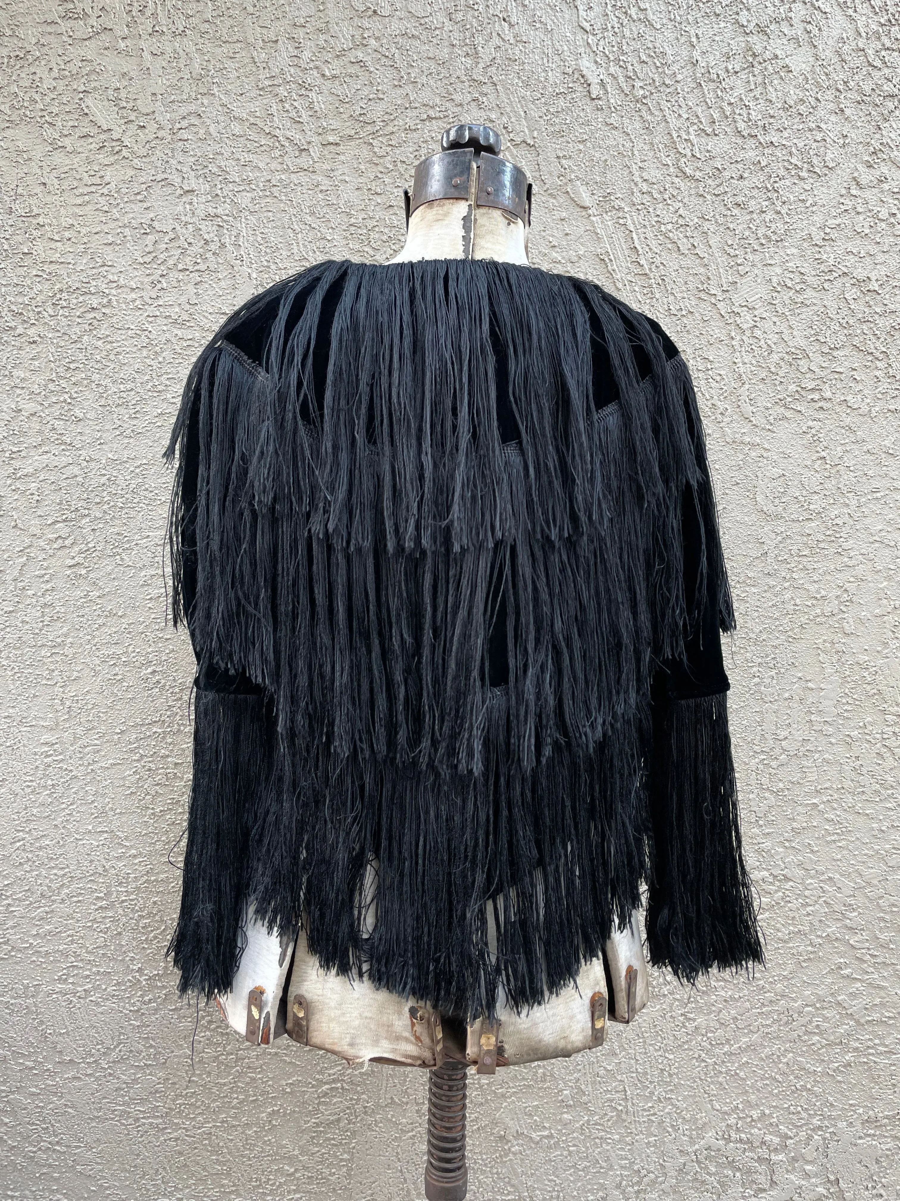 1930s Velvet Fringe Bolero Jacet