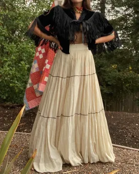 1930s Velvet Fringe Bolero Jacet