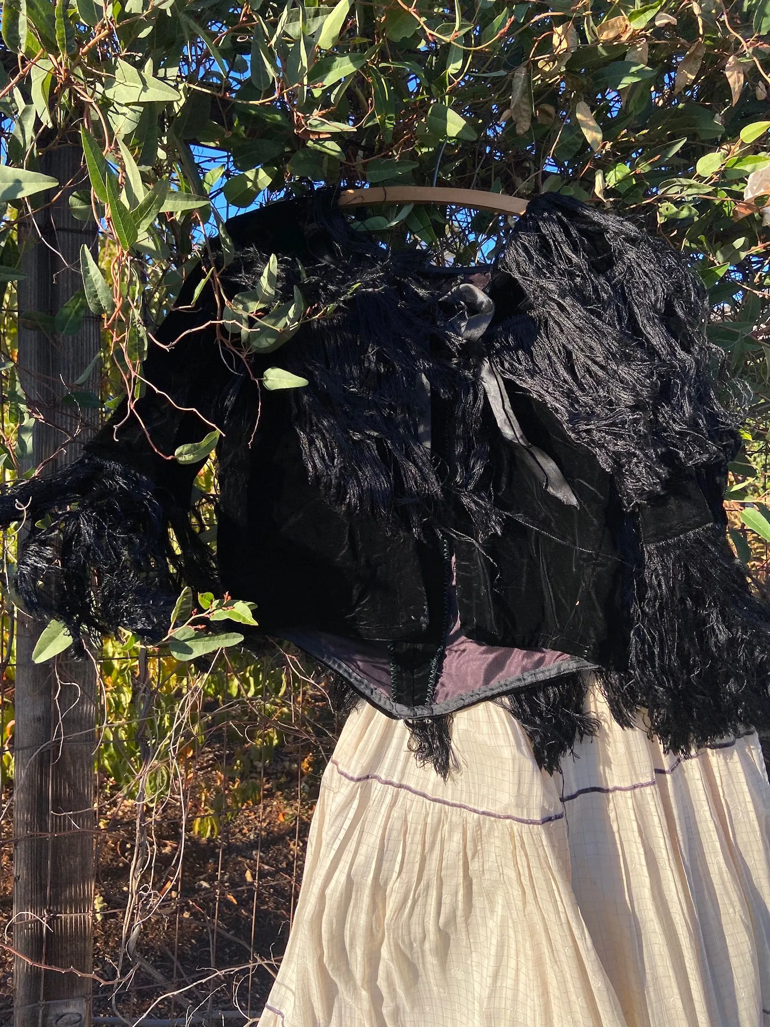 1930s Velvet Fringe Bolero Jacet