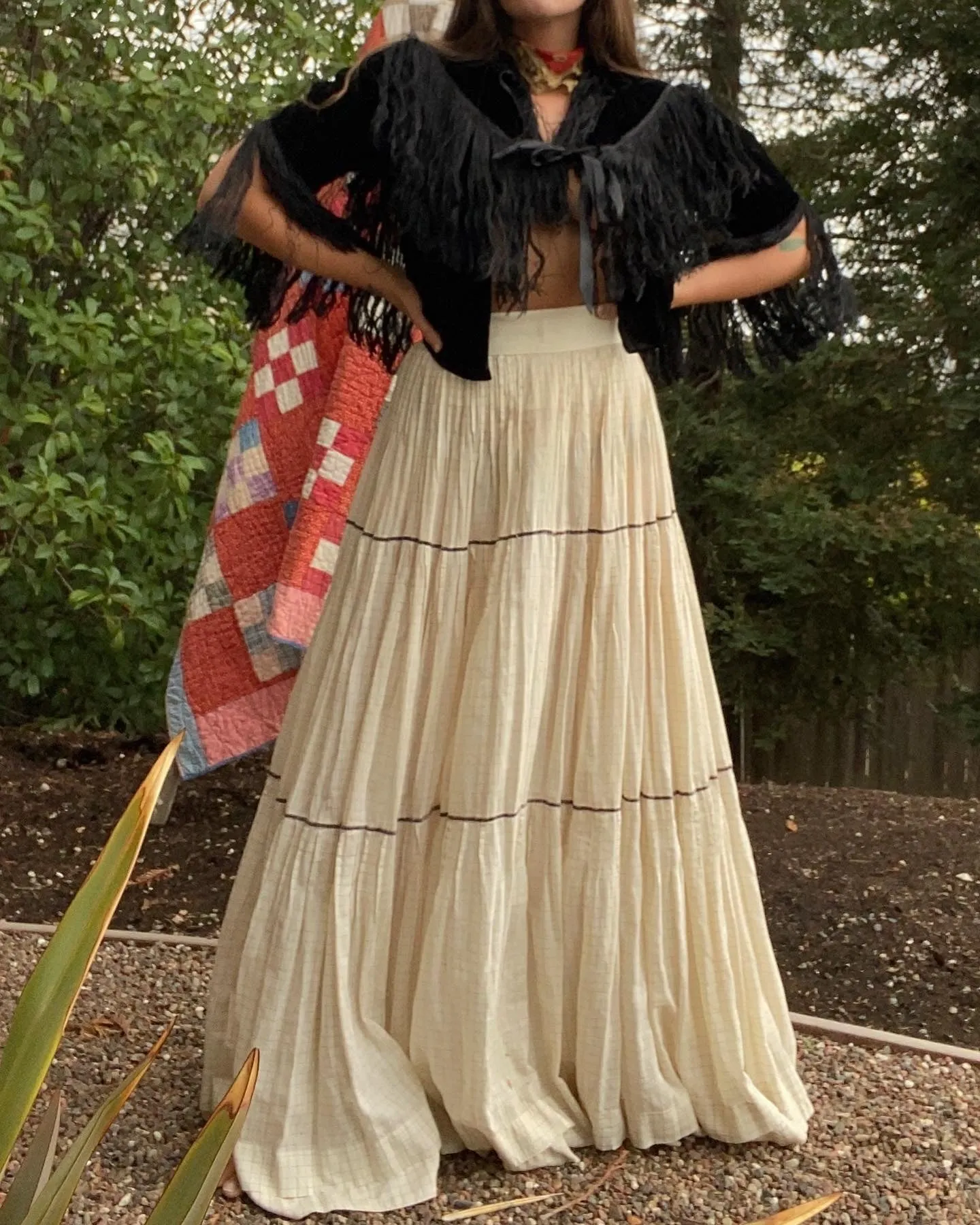 1930s Velvet Fringe Bolero Jacet