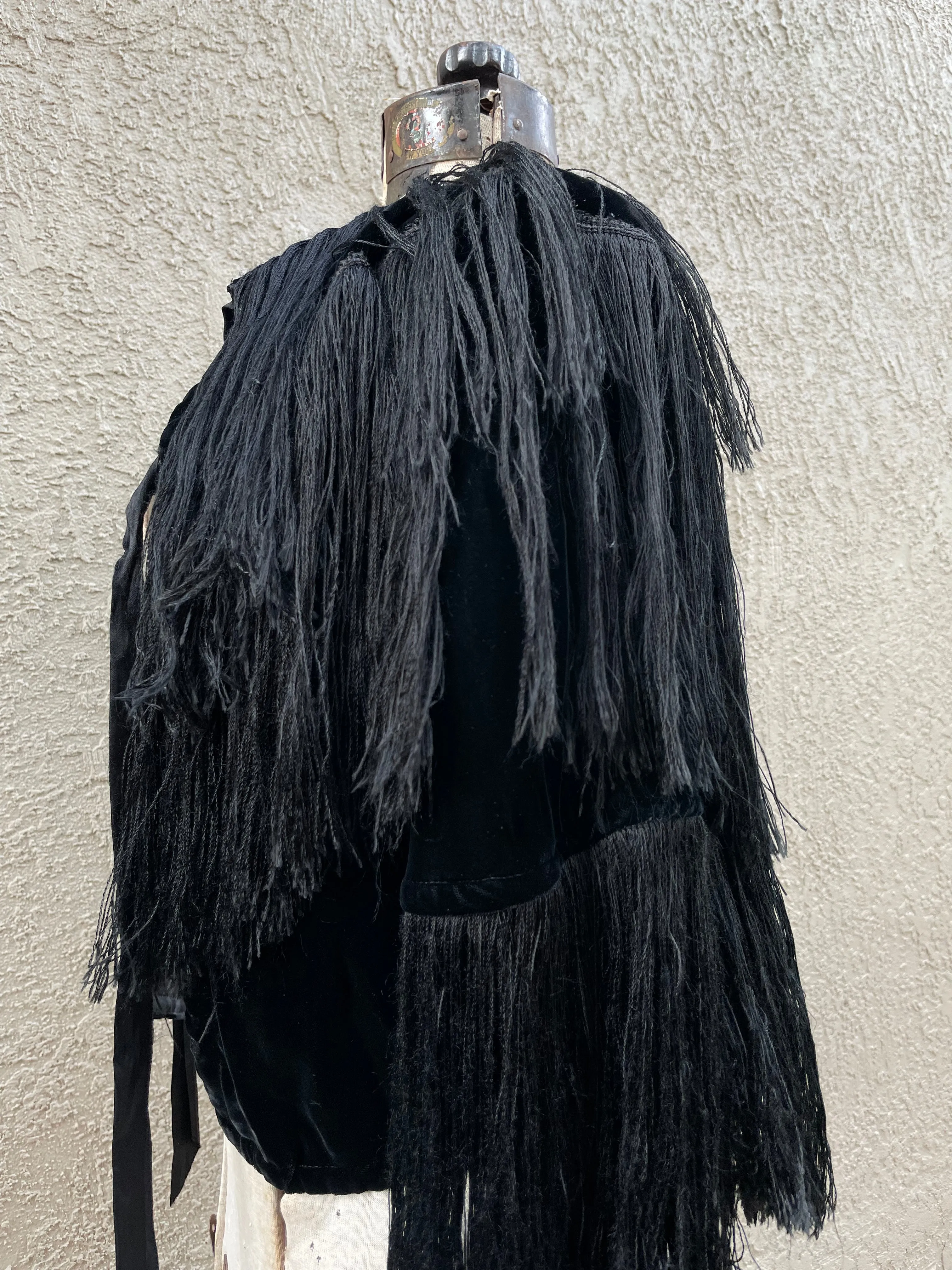 1930s Velvet Fringe Bolero Jacet