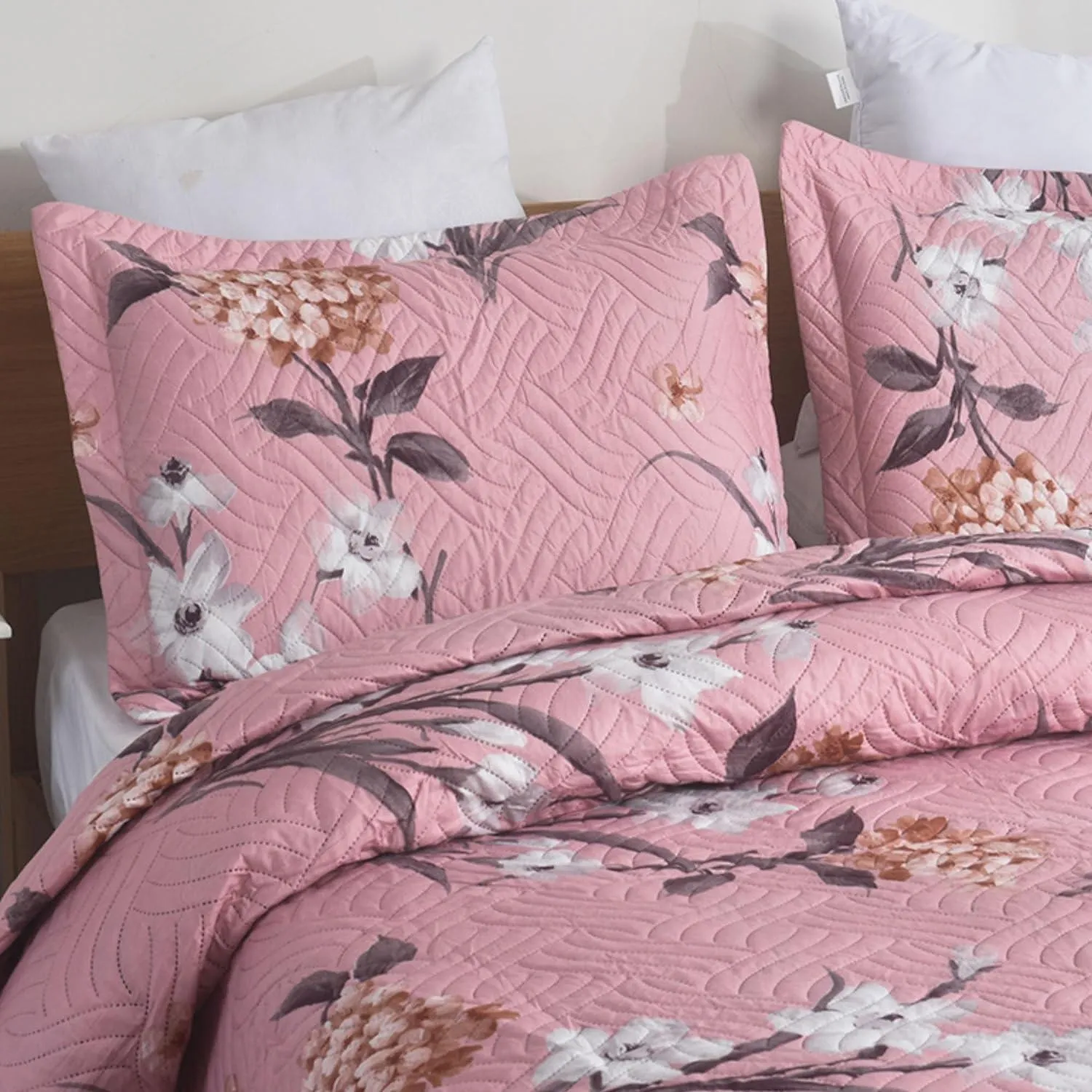 3-Piece Reversible Quilted Bedspread Set (220x240cm)
