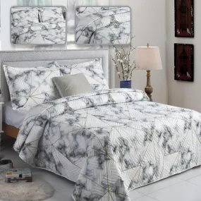 3-Piece Reversible Quilted Bedspread Set (220x240cm)