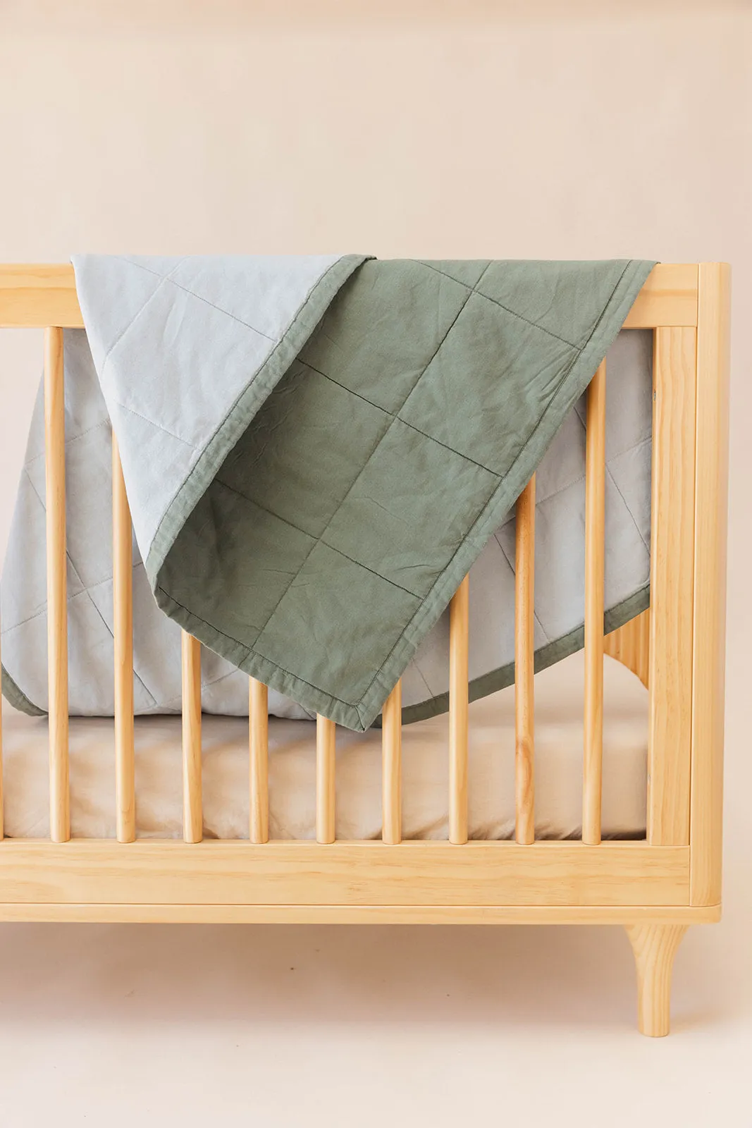 Acadian/Dove - Linen Quilted Blanket