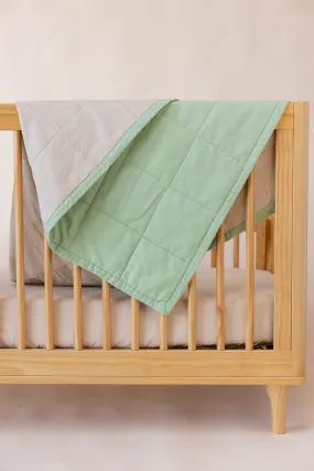 Alexandrine/Sparrow - Linen Quilted Blanket