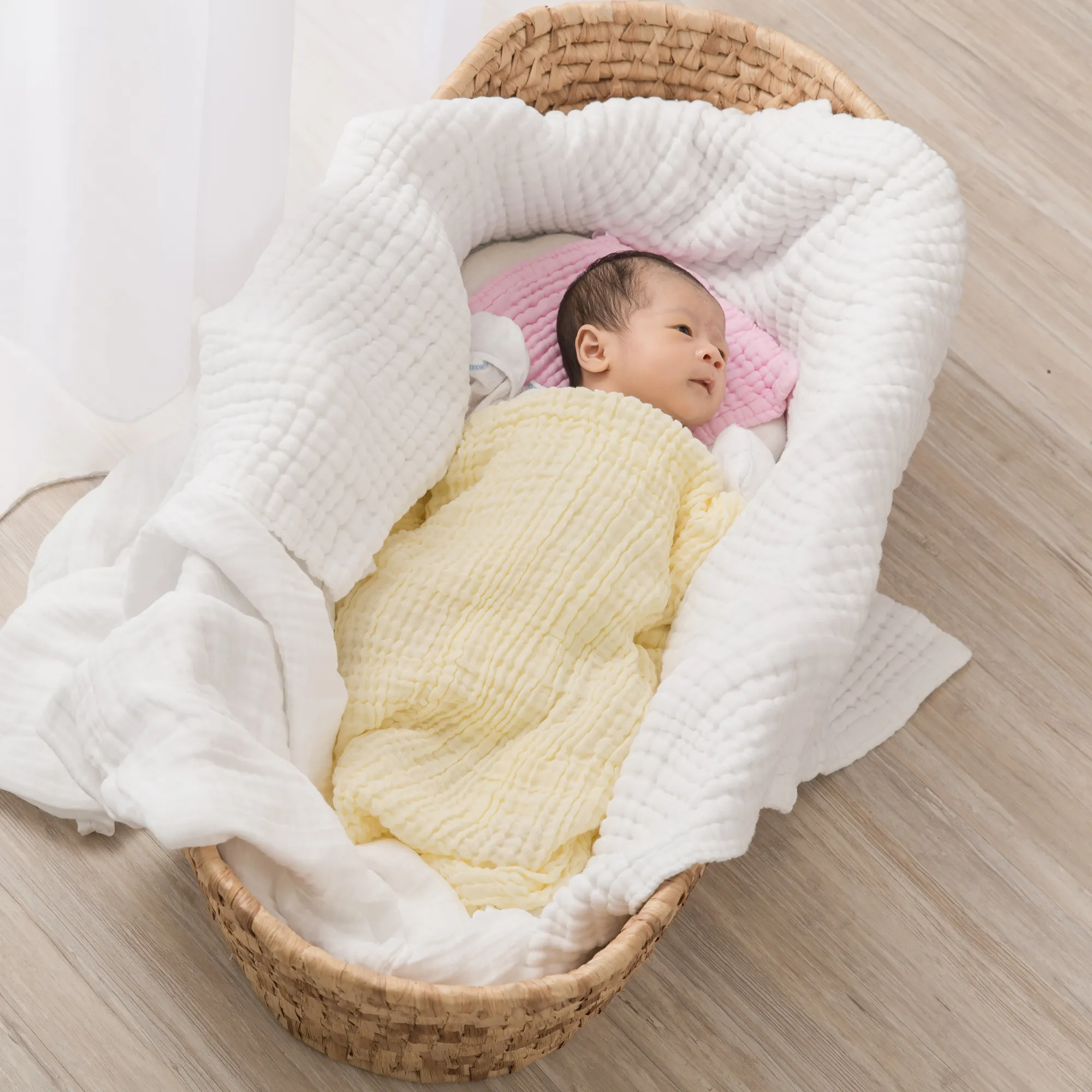 All Inclusive Cotton Muslin Newborn Set (8-Piece)