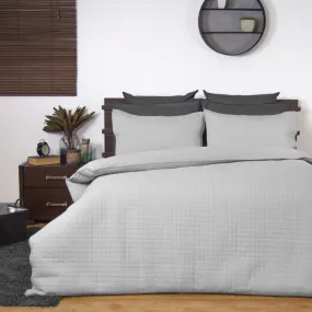 Ardor Boudoir Silver Box Quilted Quilt Cover Set