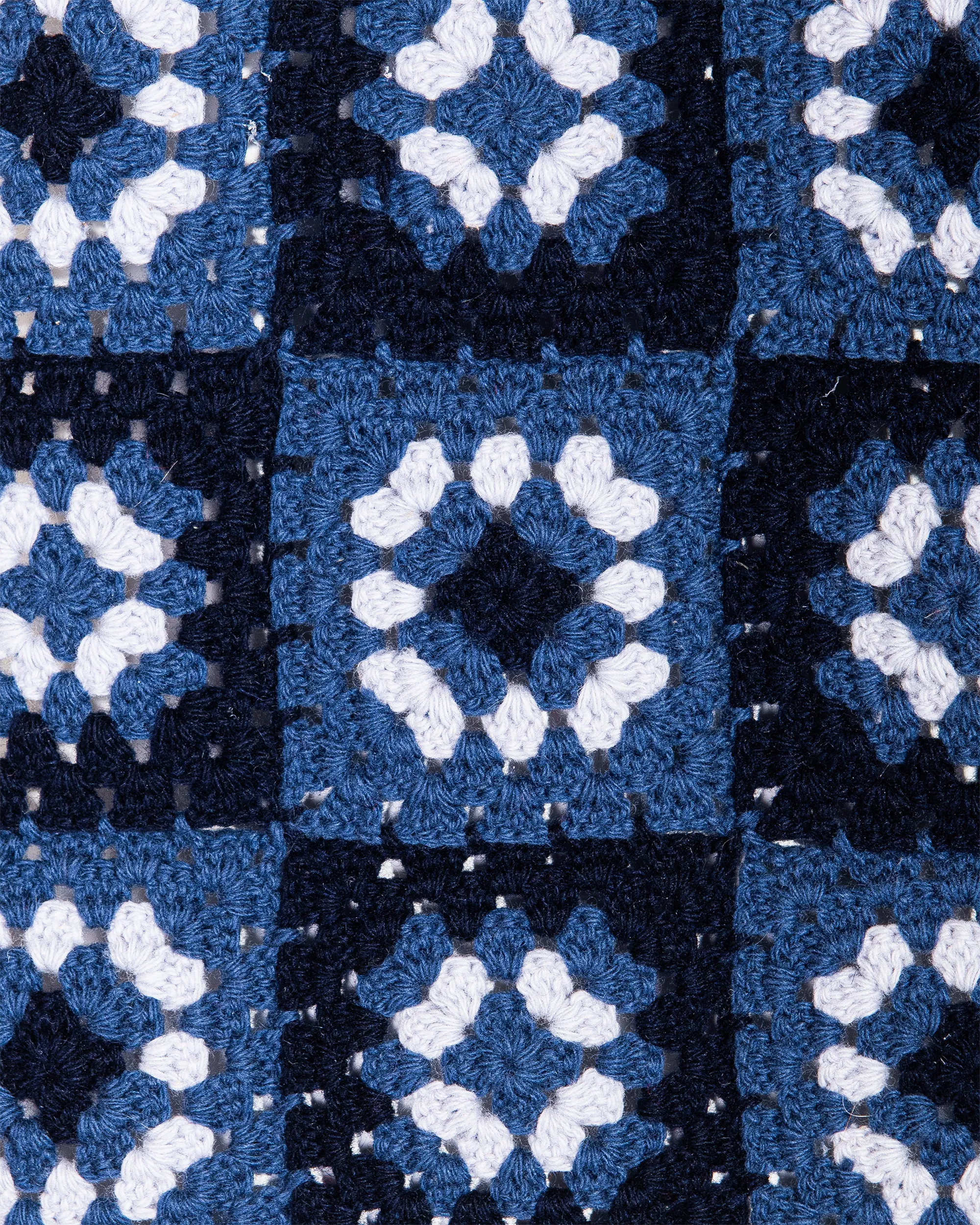A/W 1999 Blue Crochet Turtleneck Sweater, Scarf and Purse Set