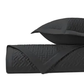 Basketweave Quilted Black by Home Treasures
