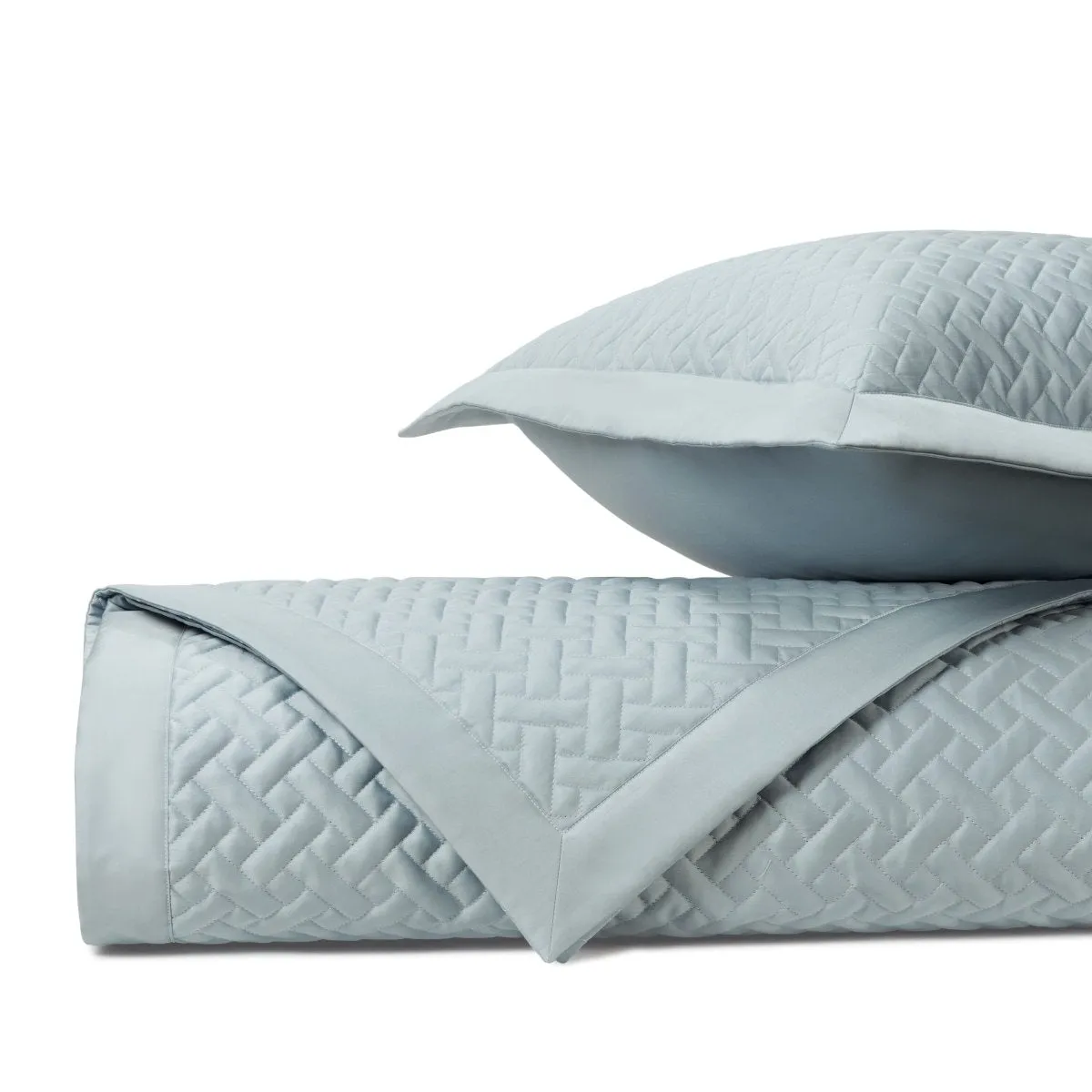 Basketweave Quilted Sion Blue by Home Treasures