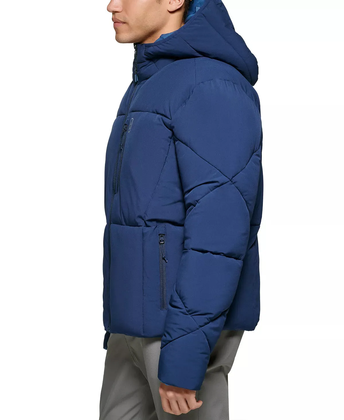 BASS OUTDOOR Men's Glacier Quilted Full-Zip Hiking Jacket  Color Blue Size S