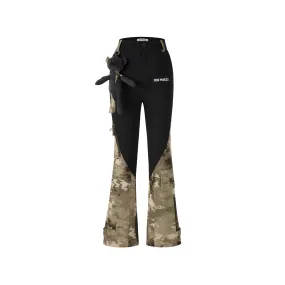 Bear Camo Patch Trousers in Black