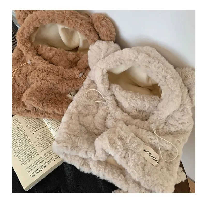 Bear Ear Chenille Balaclava