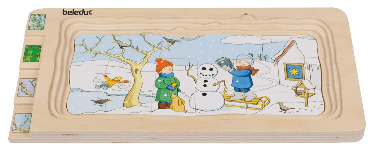 Beleduc Layer-Puzzle 4 Seasons 四季多層情景找找看拼圖