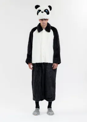 BLACK 2WAY COSTUME FUR COAT (PANDA)