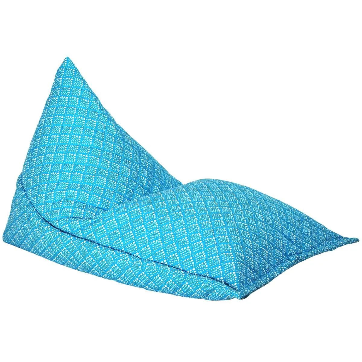Blue Solid Fish Scale Bean Bag Cover