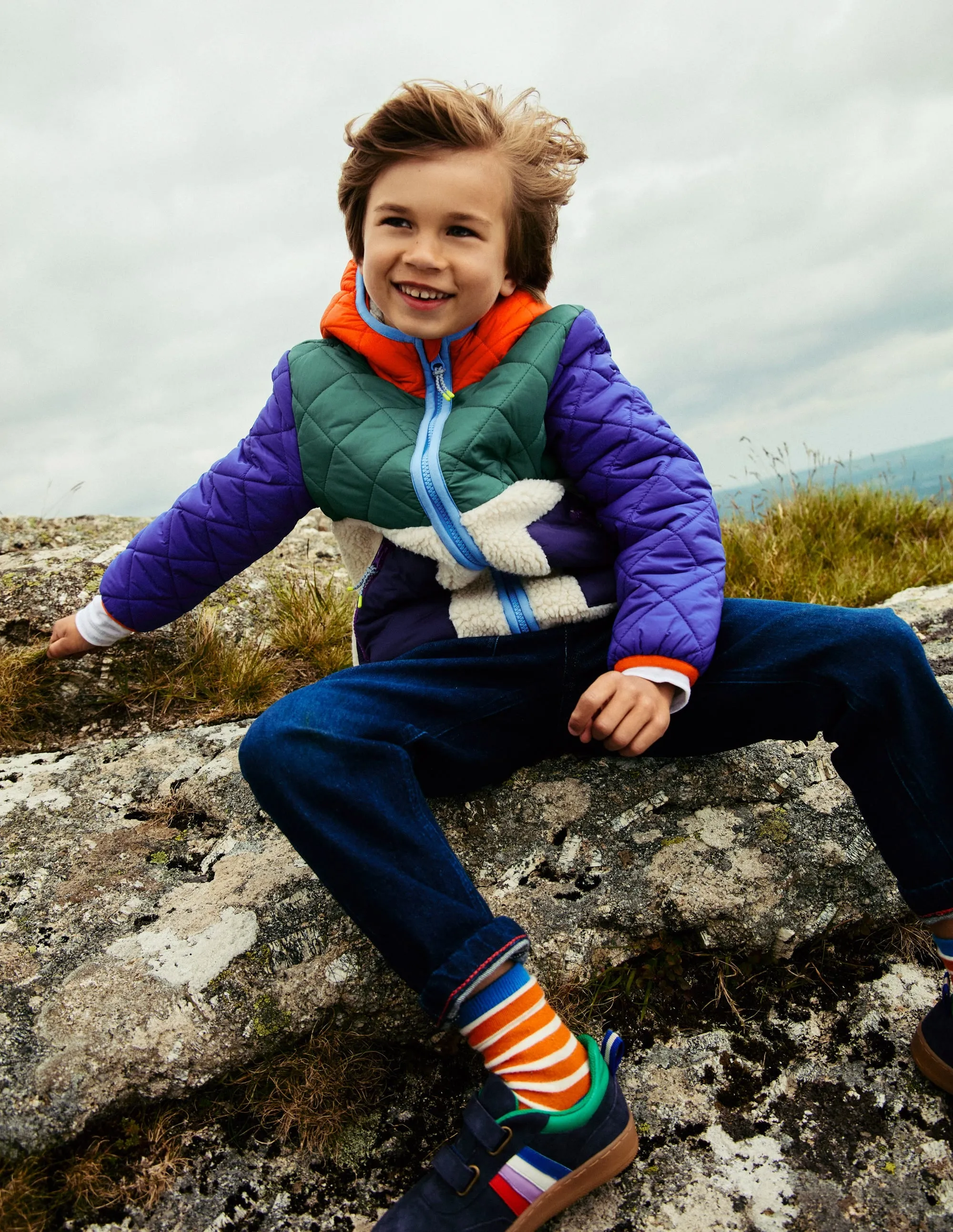 Borg Mix Jacket-Multi