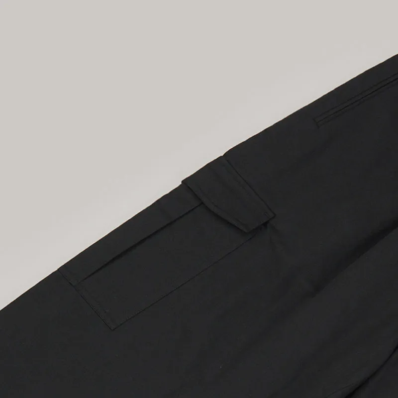 both X SECOND LAYER-POCKET CARGO PANTS-BLACK