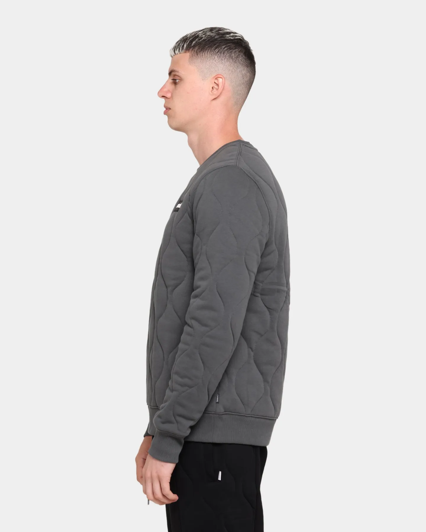 Carré Roadman Quilted Sweater Charcoal