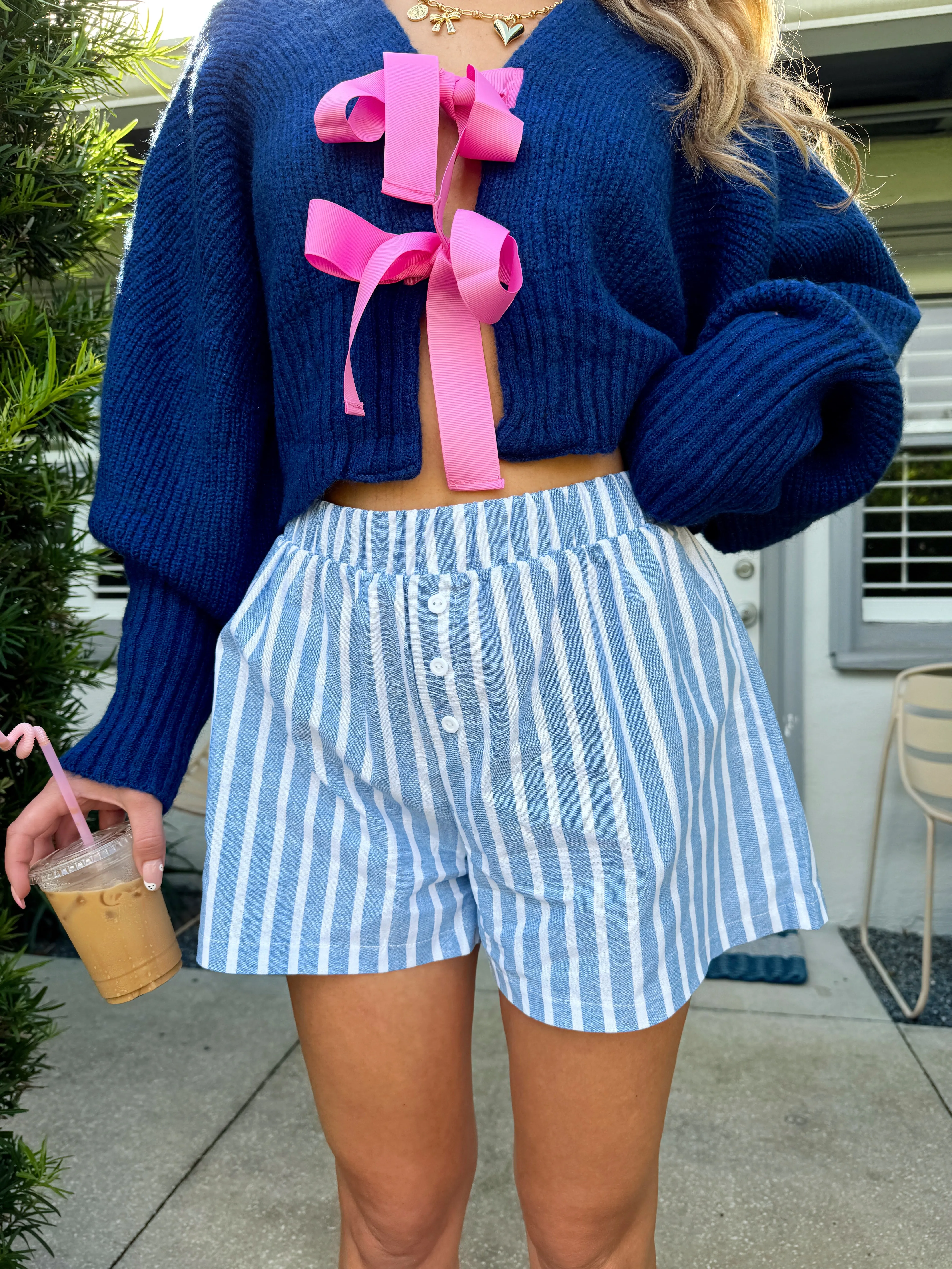 Chill Pill Blue Striped Boxers