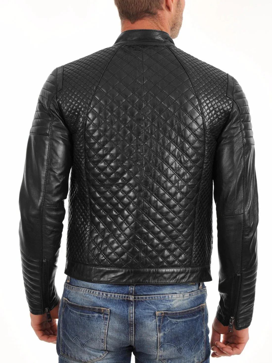 Classic Black Quilted Leather Jacket