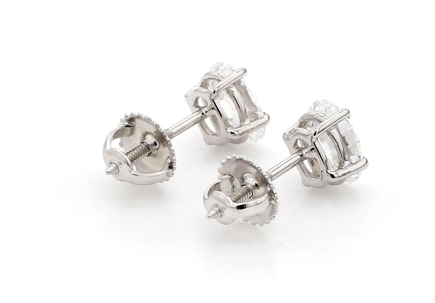 Classic Oval Earrings 1.0 Ctw Certified
