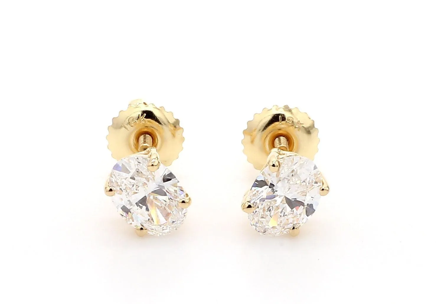 Classic Oval Earrings 1.0 Ctw Certified