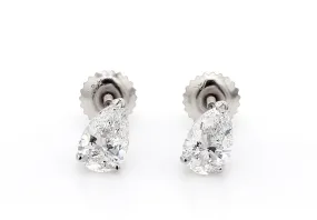 Classic Pear Shaped Earrings 1.0 Ctw Certified