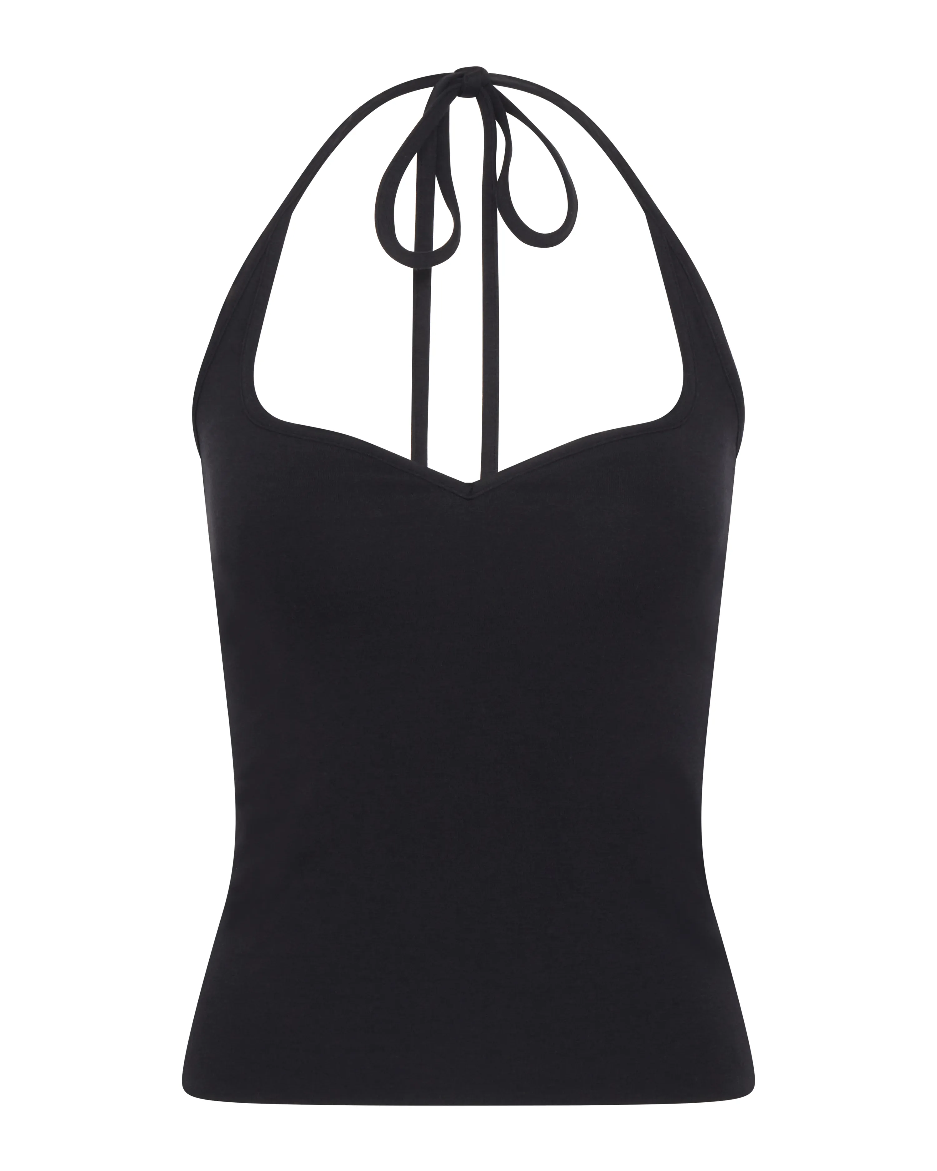 Convertible Sweetheart Cotton Top | Black