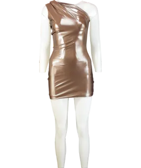 CouCoo Brown Gagnon Metallic Mini Dress UK S