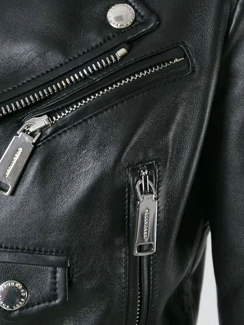 Cropped biker jacket
