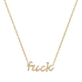 Diamond Cursive Fuck Necklace