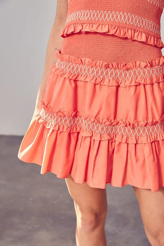 DO   BE COLLECTION Tiered Ruffle Skirt