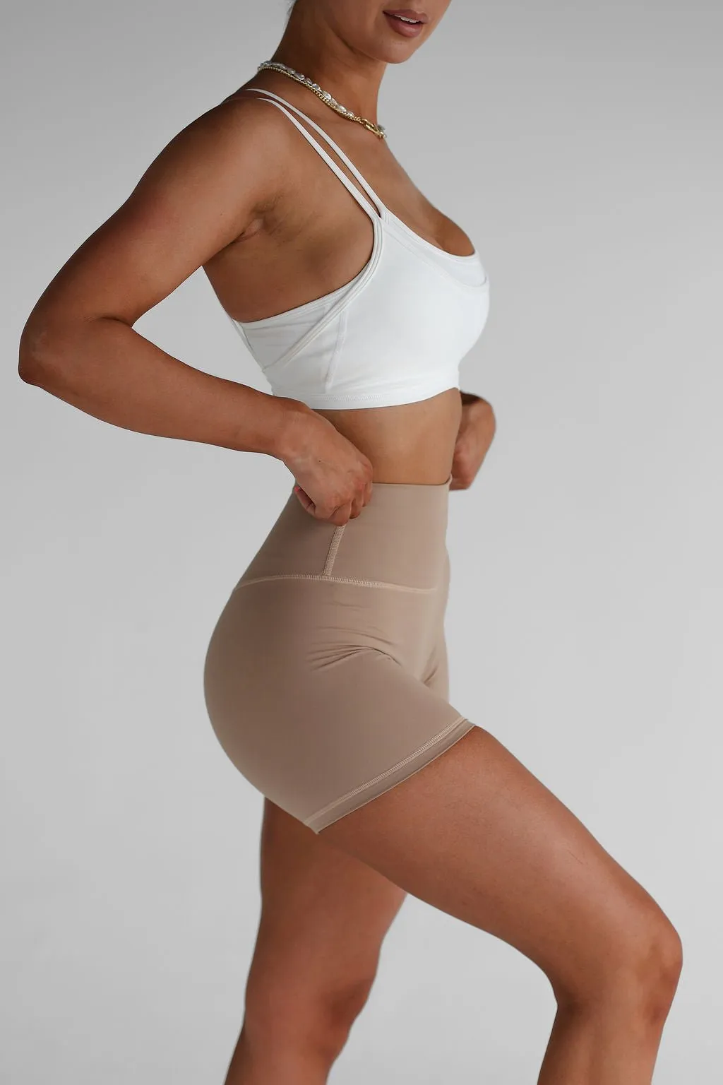 Double Layer Crop - White