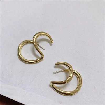 Double Layer Metal Earrings