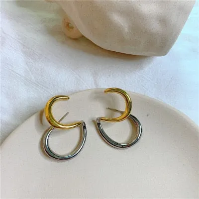 Double Layer Metal Earrings