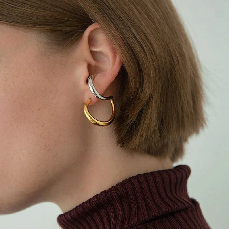 Double Layer Metal Earrings