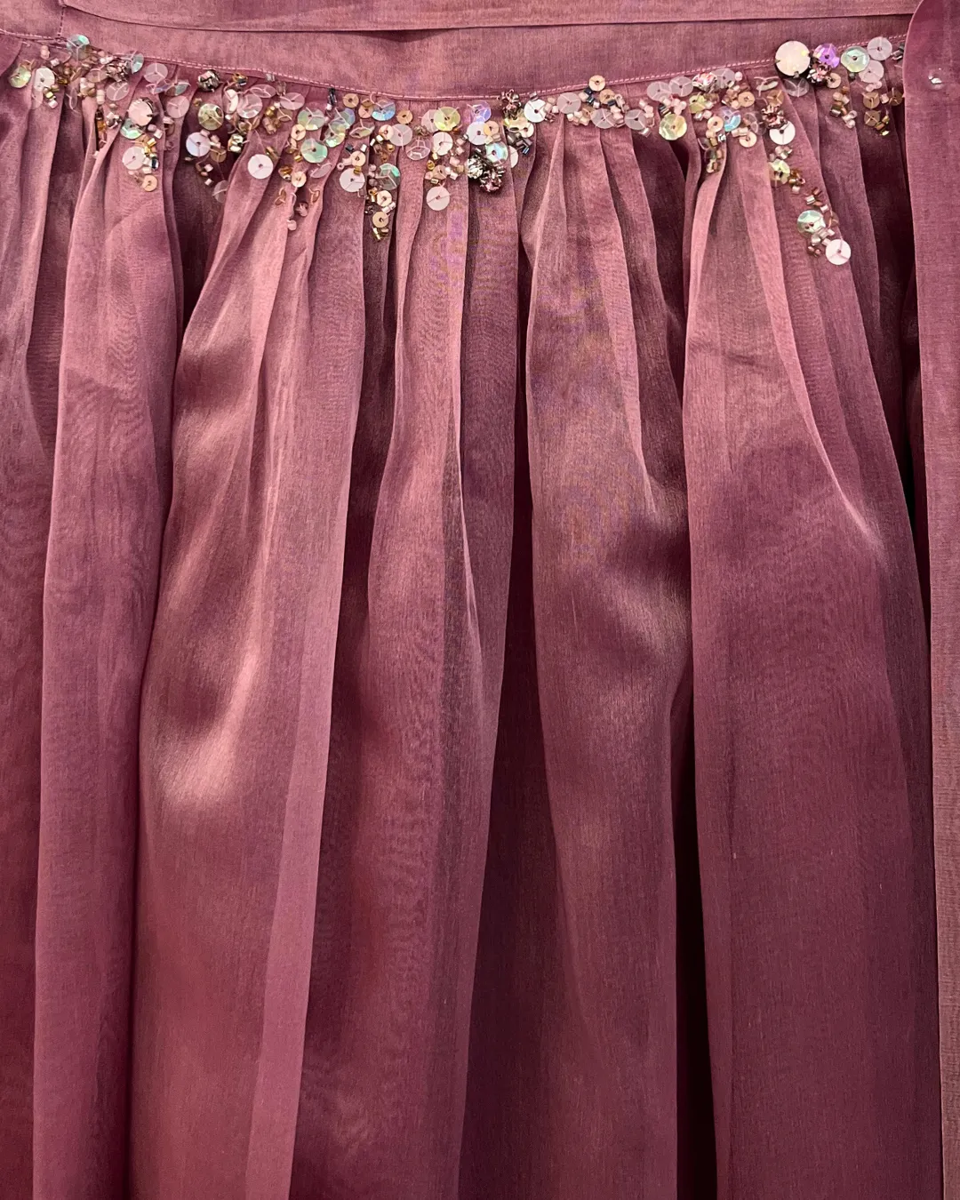 Double layered beaded skirt