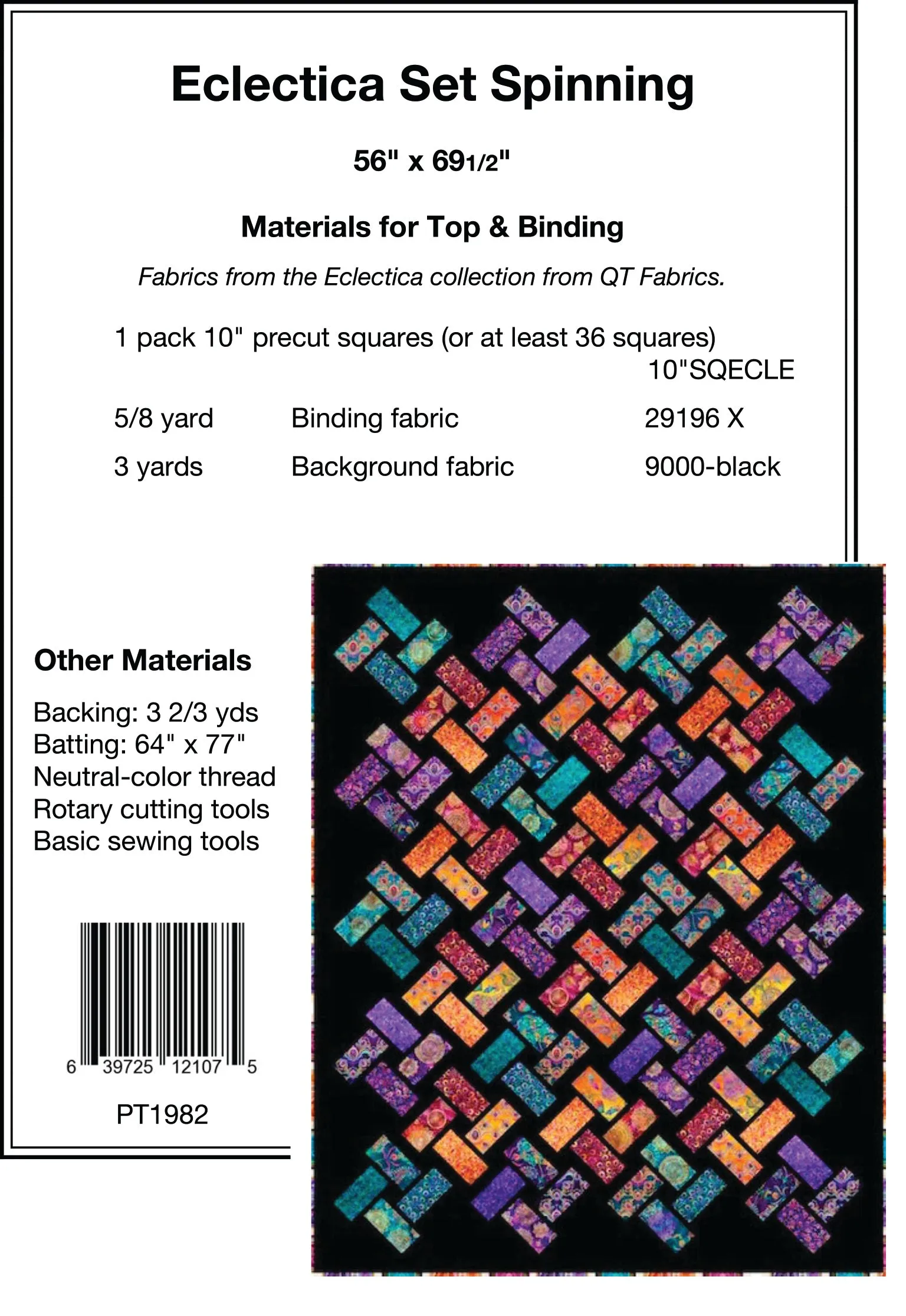 ECLECTICA SET SPINNING - Pine Tree Country Quilts Pattern - DIGITAL DOWNLOAD
