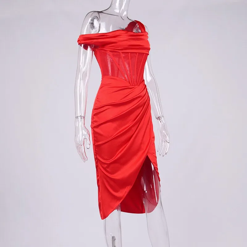 Eleganty Satin Bodycon Dress