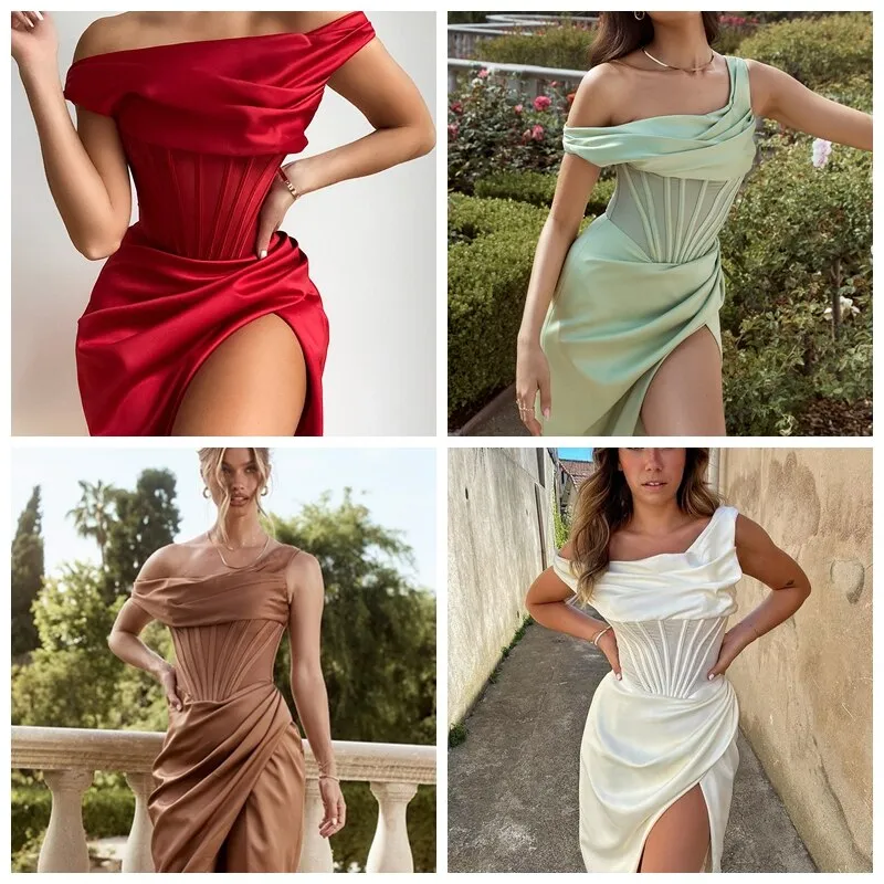 Eleganty Satin Bodycon Dress