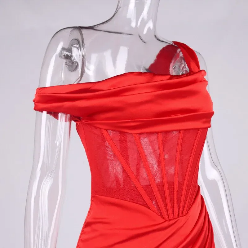 Eleganty Satin Bodycon Dress