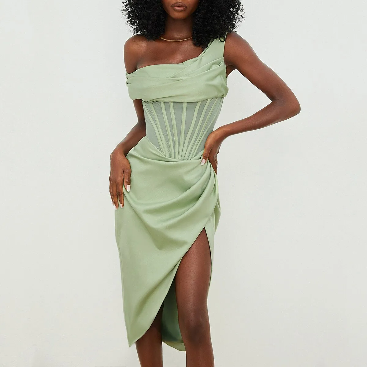 Eleganty Satin Bodycon Dress