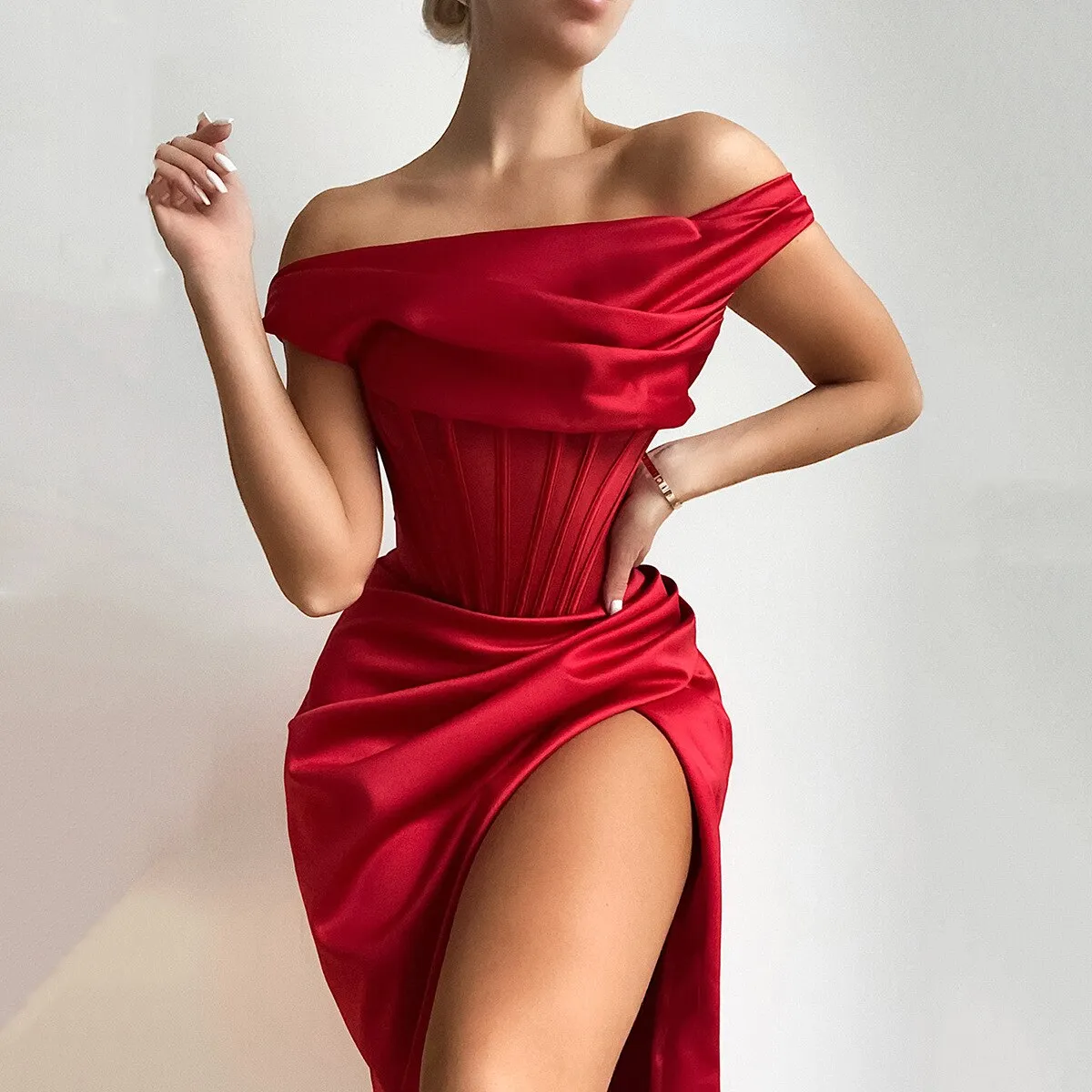 Eleganty Satin Bodycon Dress