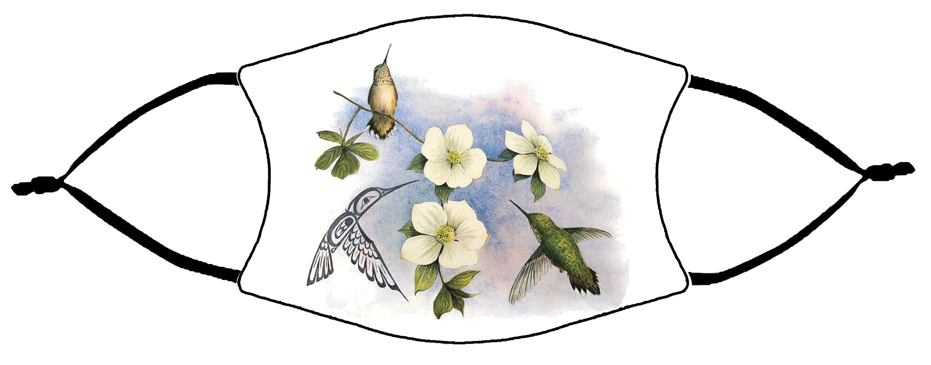 Face Mask - Dogwood and Hummingbird