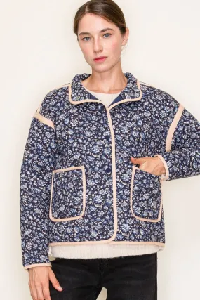 Fawn Floral Quilted Jacket