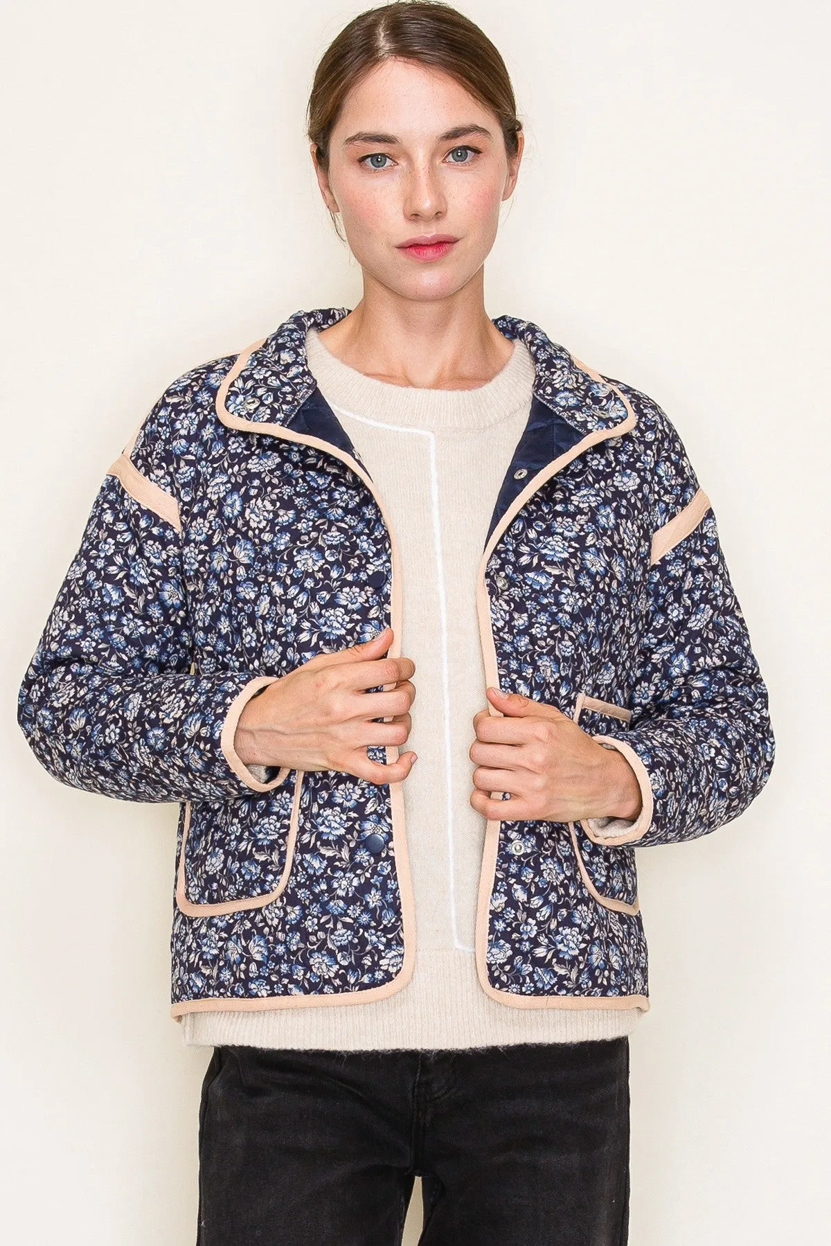 Fawn Floral Quilted Jacket