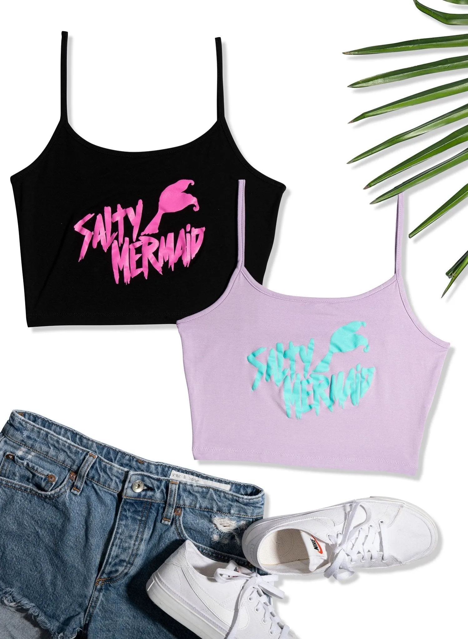 Fins Up Logo Cami - Black