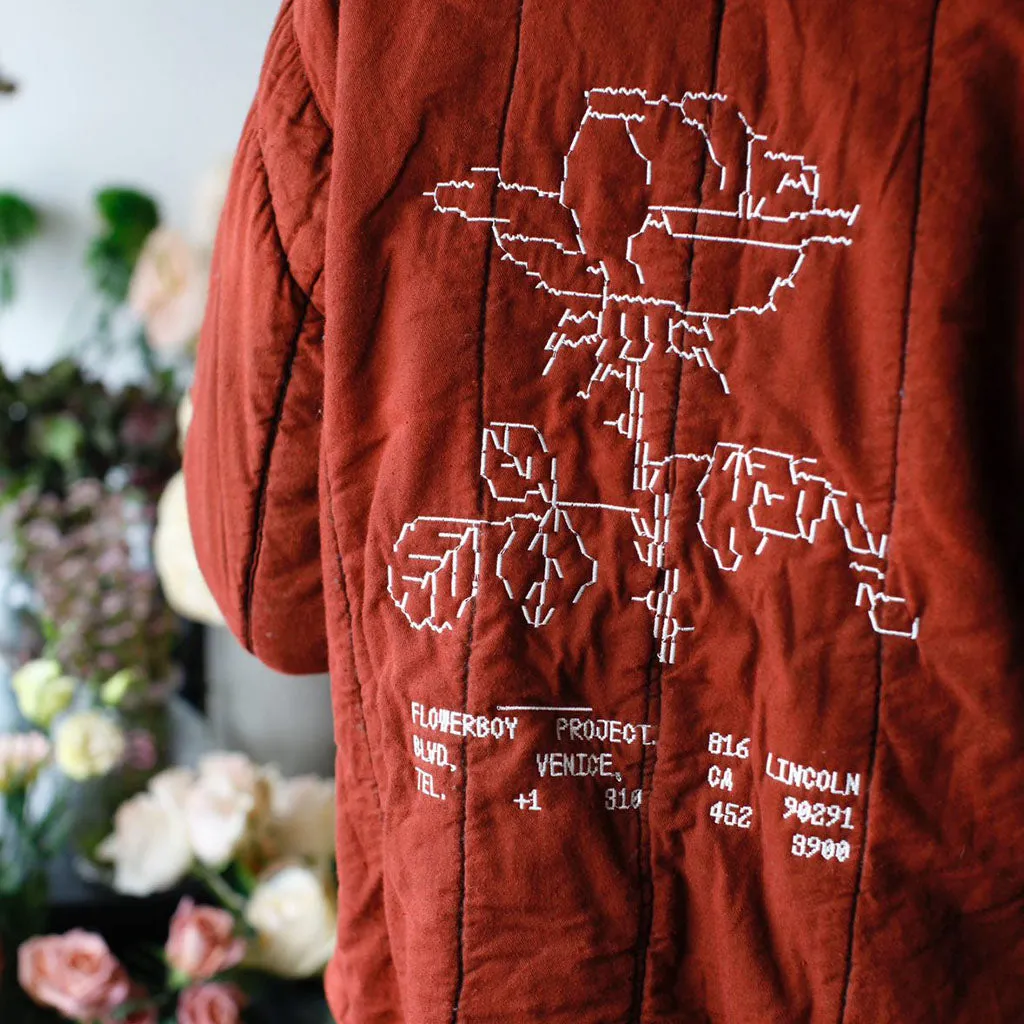 Flowerboy Project Vintage Quilted Long Liner | Burgundy