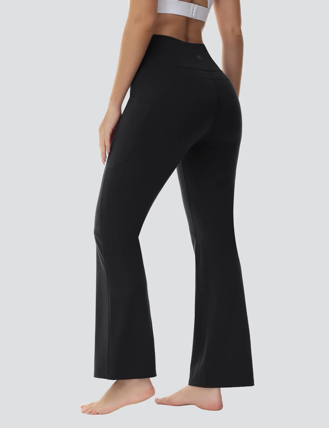 Flyleaf Pocketed Flared Pants